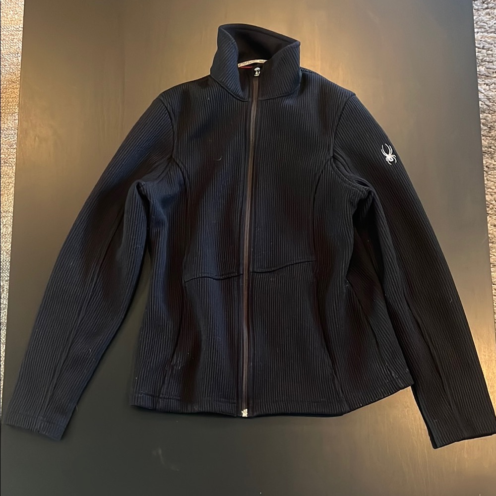 Spyder Black Ski Jacket Full-Zip Fleece